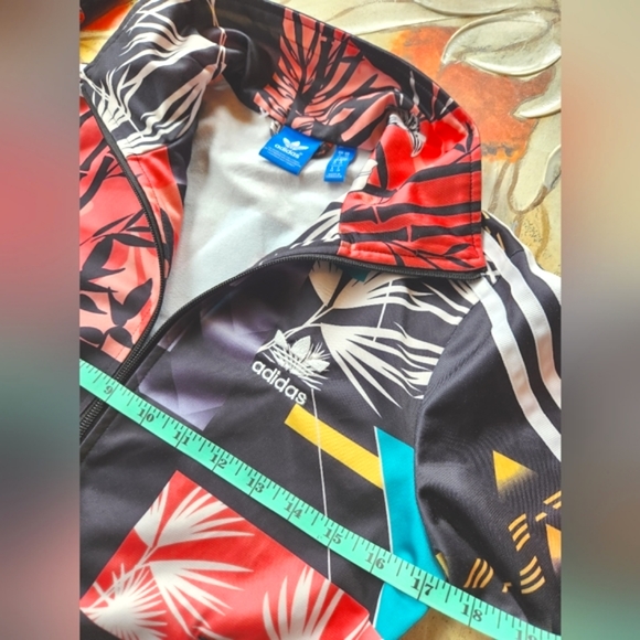 ADIDAS x Farm RIO Black 3 Stripe Trefoil Zip Gym Collect Street Track Jacket XS - Picture 13 of 16